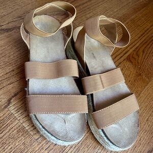 Rock And Candy Sandals Womens Casual Ankle Strap Platform Espadrille